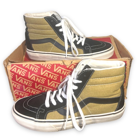 Vans Shoes - VANS SK8-HI Reissue (Vintage) Black/Olive Suede Women Sz 8 / Men Sz 6.5